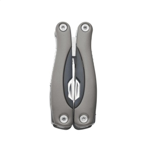 Pince multifonctions compacte en acier inoxydable avec poignée en aluminium d'aspect métallique 8