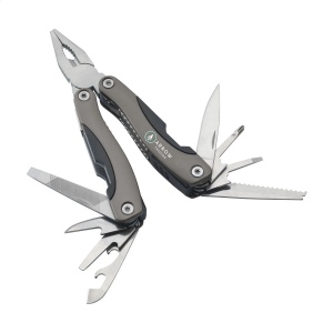 Pince multifonctions compacte en acier inoxydable avec poignée en aluminium d'aspect métallique 2