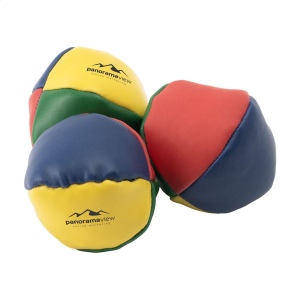 Ensemble de jonglerie : 3 balles multicolores avec remplissage doux