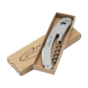 Couteau de sommelier pliable en acier inoxydable avec 3 fonctions : tire-bouchon, décapsuleur et coupe-fil 4