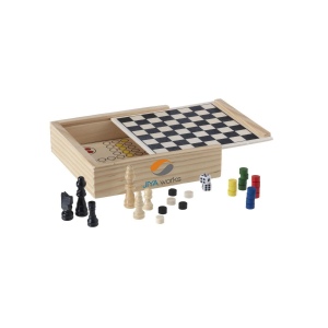 5 jeux classiques dans une cassette en bois 2