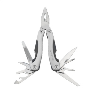 Pince multifonctions compacte en acier inoxydable avec poignée en aluminium d'aspect métallique 7