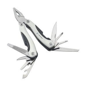 Pince multifonctions compacte en acier inoxydable avec poignée en aluminium d'aspect métallique 3
