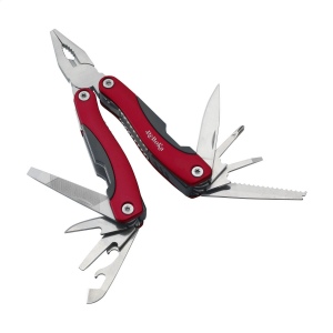 Pince multifonctions compacte en acier inoxydable avec poignée en aluminium d'aspect métallique 4