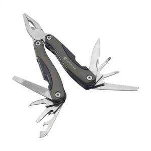 Pince multifonctions compacte en acier inoxydable avec poignée en aluminium d'aspect métallique 5