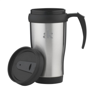 Gobelet thermo à double paroi isolante en acier inoxydable/matière synthétique, avec couvercle dévissable et ouverture coulissante 3