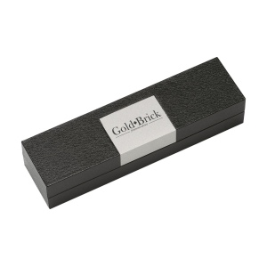Stylo à écriture bleue avec incrustation en métal, système à cliquet rotatif et clip/embout, pointe et anneau en métal 4