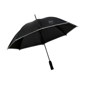 Parapluie anti-vent, léger avec bord réfléchissant, toile en polyester 190T, cadre en fibre de verre, manche en métal, poignée douce et fermeture Velcro 2