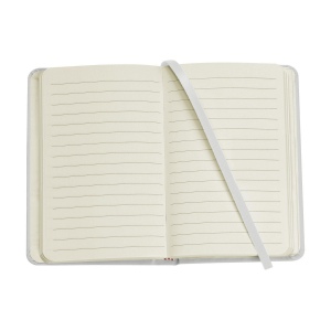 Bloc-notes compact format A6 avec environ 96 feuillets / 192 pages de papier ligné de couleur crème (80 g/m²) certifié FSC Mix 9