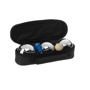 Jeu de pétanque : 3 boules (Ø 7,2 cm, 715 g), cochonnet en bois et mètre ruban 2
