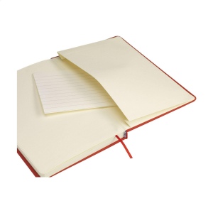Carnet de notes compact format A5 avec environ 96 feuilles / 192 pages de couleur crème, papier ligné (80 g/m²) certifié FSC Mix 49