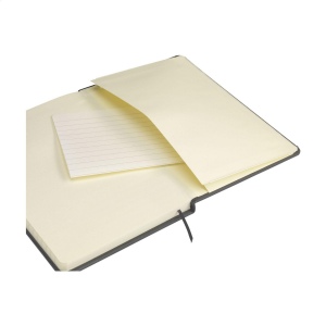 Carnet de notes compact format A5 avec environ 96 feuilles / 192 pages de couleur crème, papier ligné (80 g/m²) certifié FSC Mix 51