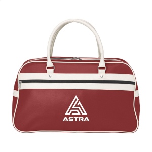 Sac de sport en PVC/PU dans un design des années 70 avec intérieur doublé, poche principale et poche zippée, 2 poignées solides, fond avec crampons de protection 9