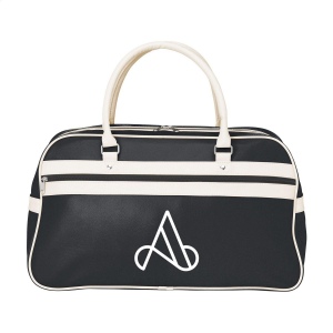 Sac de sport en PVC/PU dans un design des années 70 avec intérieur doublé, poche principale et poche zippée, 2 poignées solides, fond avec crampons de protection 11