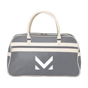 Sac de sport en PVC/PU dans un design des années 70 avec intérieur doublé, poche principale et poche zippée, 2 poignées solides, fond avec crampons de protection 13