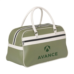 Sac de sport en PVC/PU dans un design des années 70 avec intérieur doublé, poche principale et poche zippée, 2 poignées solides, fond avec crampons de protection 8