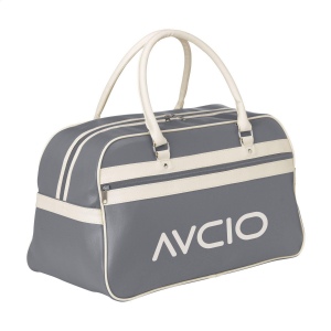 Sac de sport en PVC/PU dans un design des années 70 avec intérieur doublé, poche principale et poche zippée, 2 poignées solides, fond avec crampons de protection 6