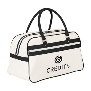 Sac de sport en PVC/PU dans un design des années 70 avec intérieur doublé, poche principale et poche zippée, 2 poignées solides, fond avec crampons de protection 5