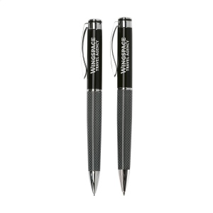 Ensemble d'écriture brillant : stylo à encre bleue à cliquet rotatif et porte-mines avec 3 mines HB (0,9 mm) 3
