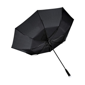 Parapluie avec toile en nylon 190T pongée, fonction anti-vent, ouverture automatique, cadre et manche en fibre de verre, poignée en mousse et fermeture Velcro 3