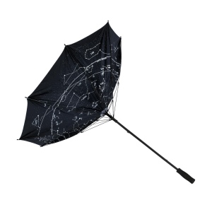 Parapluie anti-vent avec toile en nylon 190T, ouverture automatique, cadre en fibre de verre, poignée douce, fermeture Velcro et constellations à l'intérieur 4