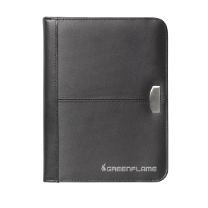 Conférencier/porte-documents en cuir de boeuf recyclé, de format A5 2