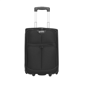 Valise en polyester 1000D avec poche principale, double fermeture à glissière, diverses pochettes, 2 roues et poignée télescopique en aluminium 3
