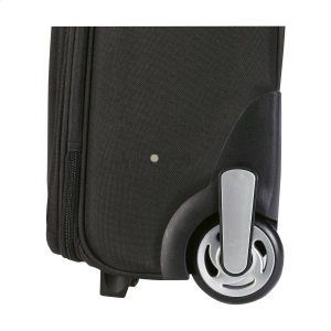 Valise en polyester 1000D avec poche principale, double fermeture à glissière, diverses pochettes, 2 roues et poignée télescopique en aluminium 5