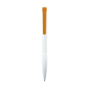 Stylo à encre bleue ou noire avec embout antidérapant, clip et bouton poussoir colorés 9