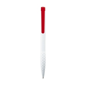 Stylo à encre bleue ou noire avec embout antidérapant, clip et bouton poussoir colorés 12