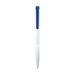 Stylo à encre bleue ou noire avec embout antidérapant, clip et bouton poussoir colorés 13