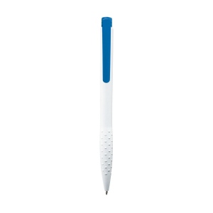 Stylo à encre bleue ou noire avec embout antidérapant, clip et bouton poussoir colorés 14