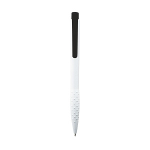 Stylo à encre bleue ou noire avec embout antidérapant, clip et bouton poussoir colorés 15