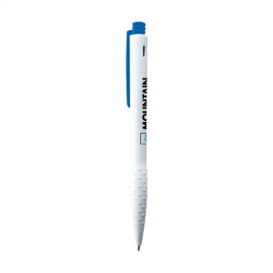 Stylo à encre bleue ou noire avec embout antidérapant, clip et bouton poussoir colorés 7