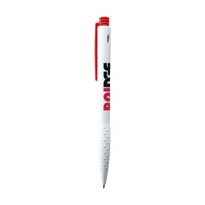 Stylo à encre bleue ou noire avec embout antidérapant, clip et bouton poussoir colorés 5