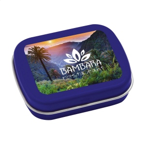 Boîte de bonbons en métal mat remplie avec environ 25 g de pastilles à la menthe 14