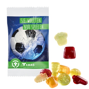 Formes STANDARD de gommes de fruits, 15 g, sachet compostable