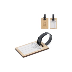 Etiquette de bagage en bambou