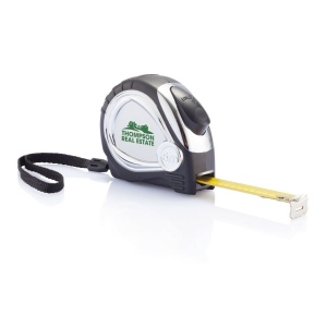 Mètre ruban automatique finition chromée 6