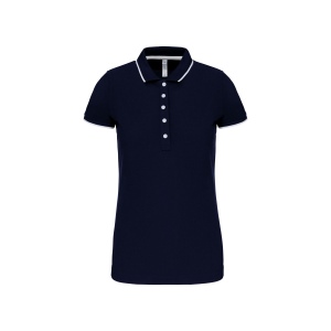 Polo maille piquée manches courtes femme 2