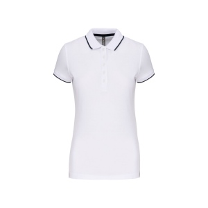 Polo maille piquée manches courtes femme 4
