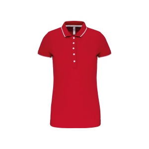 Polo maille piquée manches courtes femme 3