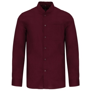 Chemise col mao manches longues 3