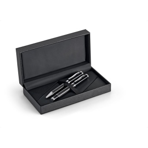CHESS. Kit roller et stylo à bille en métal et fibre de carbone avec mécanisme twist 2