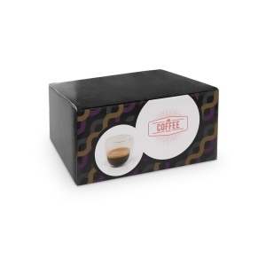 EXPRESSO. Set à café en verre borosilicaté avec 2 verres 3