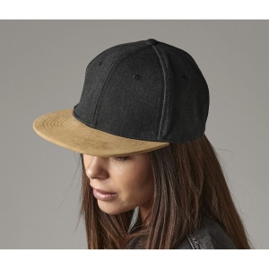 Casquette visière aspect daim