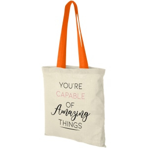 Sac coton Nevada 100 gr/m² avec poignées de couleur 7L 23