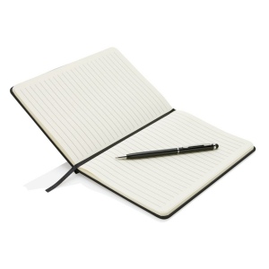 Carnet A5 à couverture rigide en PU avec Stylo tactile 5