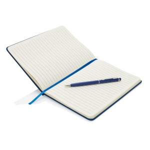 Carnet A5 à couverture rigide en PU avec Stylo tactile 12