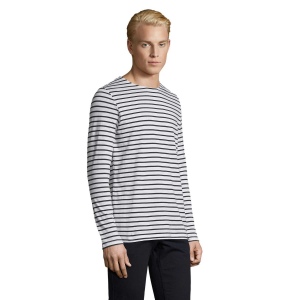 Tee-shirt homme manches longues rayé - MARINE MEN 12